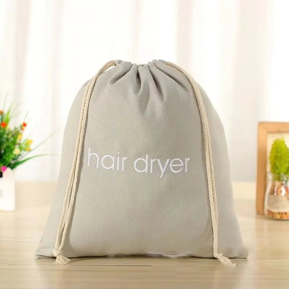 Canvas Hair Dryer Storage Bag – Dustproof Drawstring Organizer Hair Tool Storage Bag SWANS