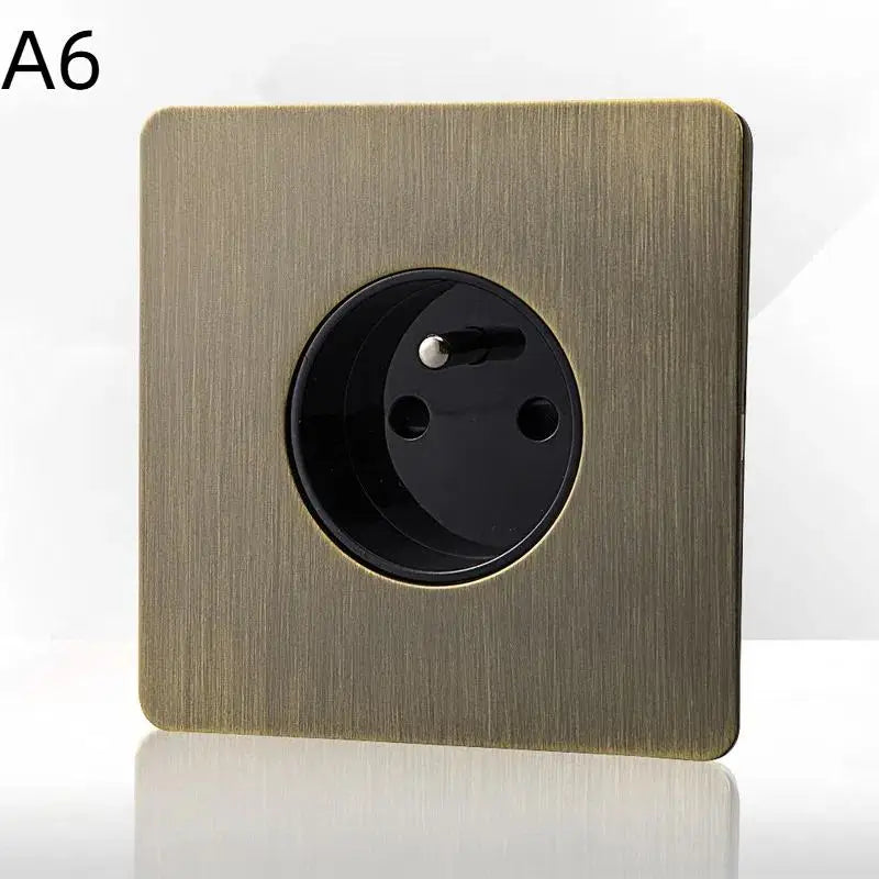 Retro Bronzed Antique Metal EU Wall Toggle Light Switch 1PC Wall Toggle Switch SWANS A6