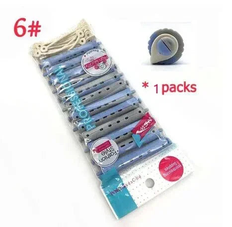 12-Pack Cold Wave Hair Perm Rods Set – DIY Curl Styling Hair Perm Rods SWANS 9x1.5cm