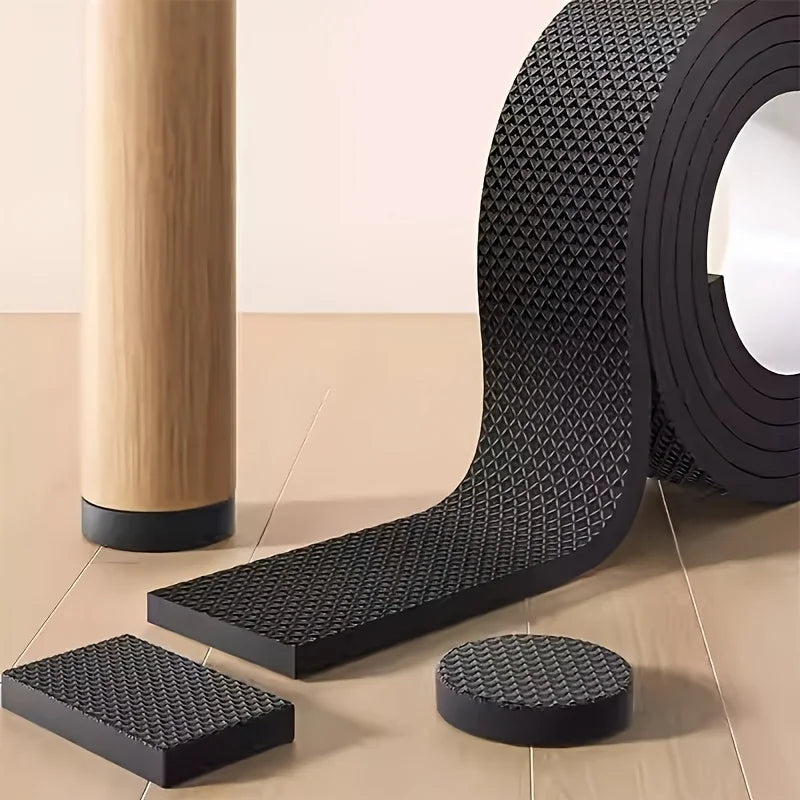 SWANS Black Chair Foot Pads Roll – Anti-Slip Floor Protectors Furniture Floor Pads SWANS