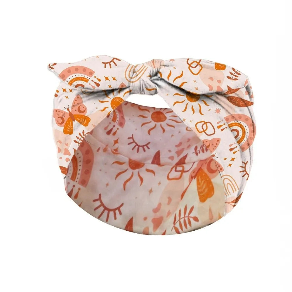 Wide Boho Knot Headband – Elastic Cotton Turban for Women Boho Knot Headband SWANS Pink