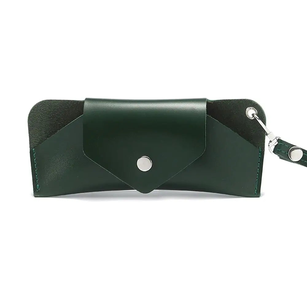 SWANS PU Leather Wrist Hanging Sunglasses Case Travel Bag Eyewear Accessories SWANS Green