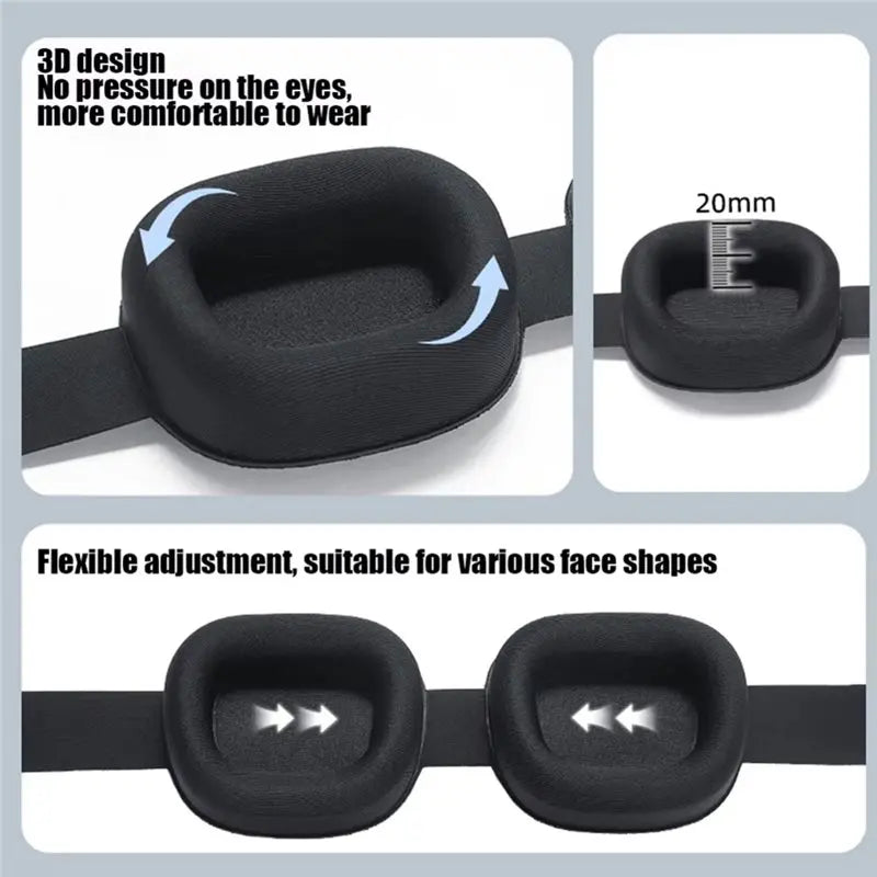 SWANS 3D Blackout Sleep Mask – Zero Pressure for Side Sleepers 3D Sleep Mask SWANS