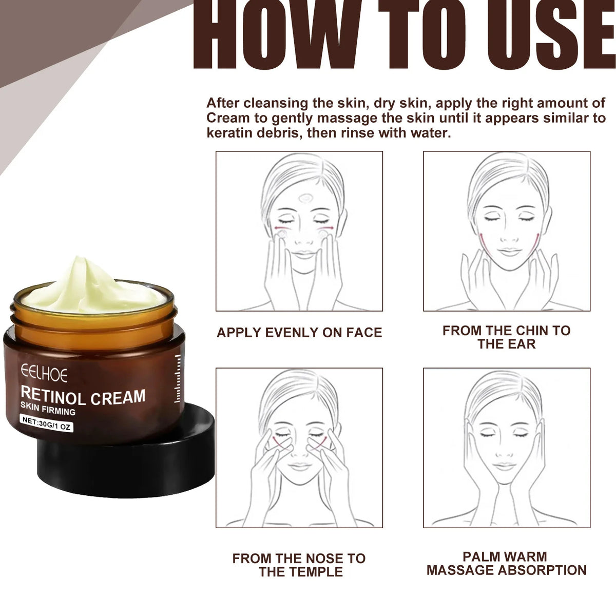 Retinol Facial Cream – Firming, Brightening & Anti-Aging Moisturizer Retinol Face Cream SWANS
