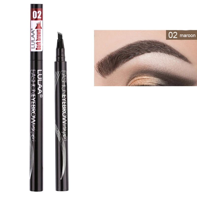 Waterproof Liquid Eyebrow Pencil – Long-Lasting Brow Tint Liquid Eyebrow Pencil SWANS 02 Maroon