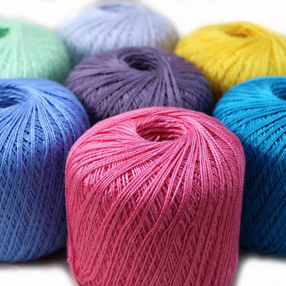 50g Cotton Lace Yarn for Crochet, Knitting & Embroidery Craft Knitting Yarn SWANS