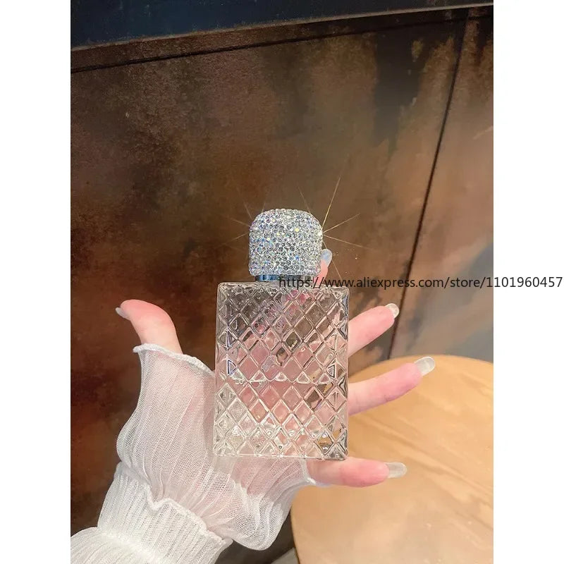 100ml Diamond Glass Perfume Spray Bottle – Refillable Atomizer Glass Spray Bottle SWANS