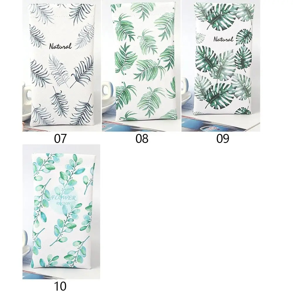 PU Leather Floral Glasses Bag – Soft Sunglasses Storage Pouch Glasses Storage Bag SWANS