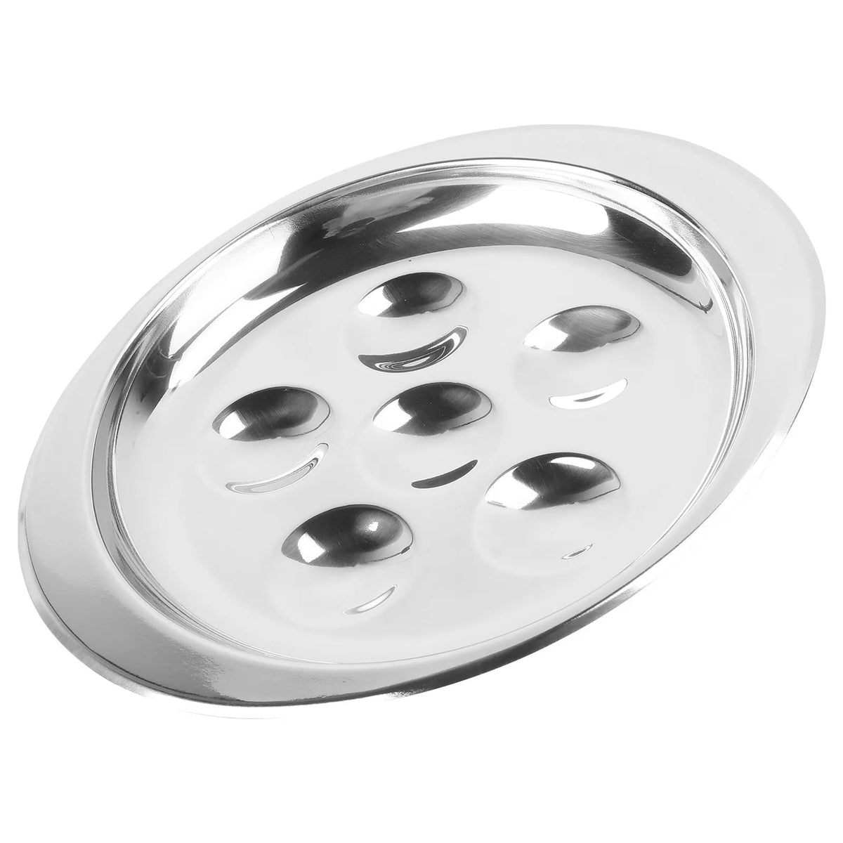 Stainless Steel Escargot Dish – 6-Cavity Stackable Server Escargot Serving Dish SWANS