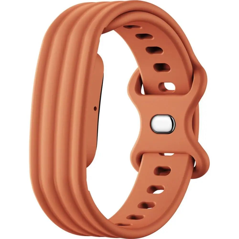 Silicone Watch Band for Google Fitbit Air – Butterfly Buckle Smartwatch Band SWANS Camel