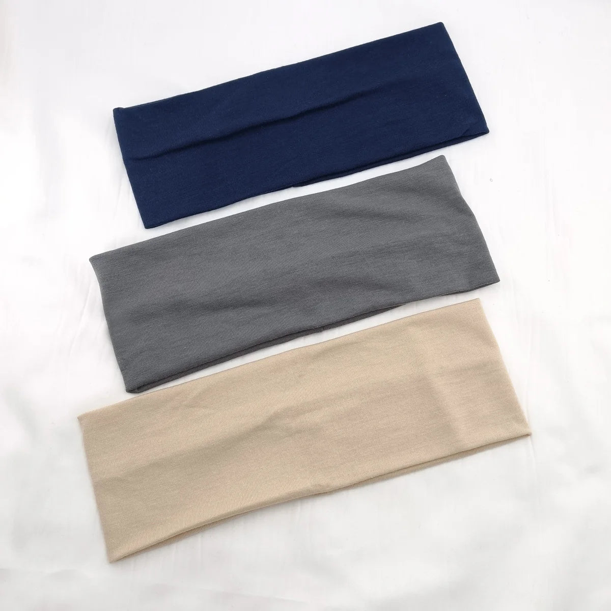 Soft Stretch Hair Bands 9.5cm Polyester – 2/3/4/5-Pack Stretch Hair Bands SWANS 3 PCS D
