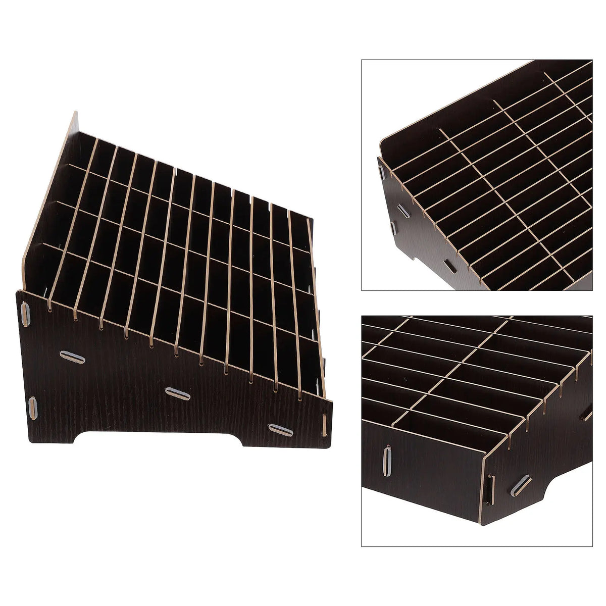 Wood 48-Grid Phone Storage Box – Classroom & Office Organizer Phone Storage Organizer SWANS