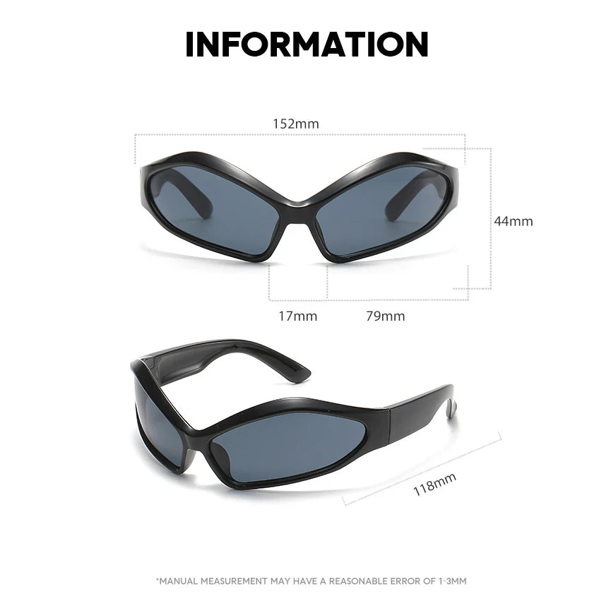 Y2K Punk Sport Goggle Sunglasses UV400 – Unisex Vintage Fashion Sunglasses SWANS