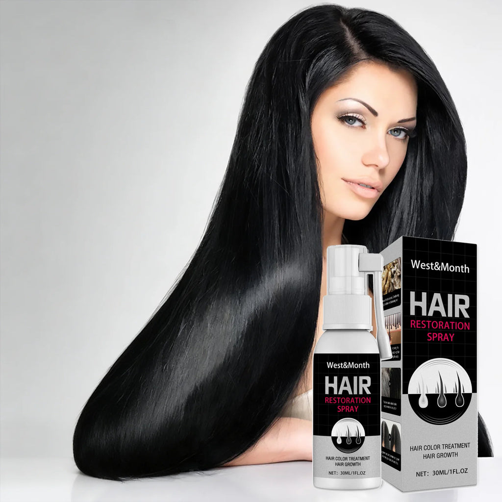 WEST MONTH Natural Black Hair Restore Spray Serum 30ml Hair Treatment Spray SWANS