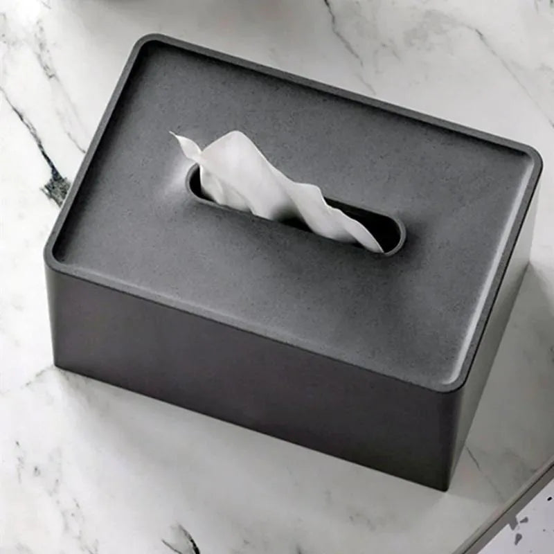 SWANS Solid Color Plastic Tissue Box with Bottom Cap Tissue Box Holder SWANS