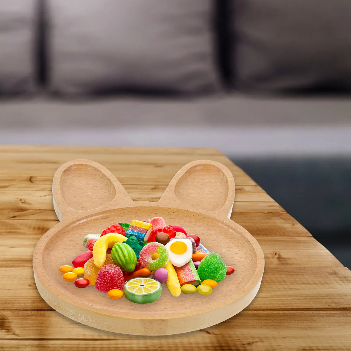 Wooden Rabbit Serving Tray – Fruit, Snacks & Dessert Display Wooden Serving Tray SWANS
