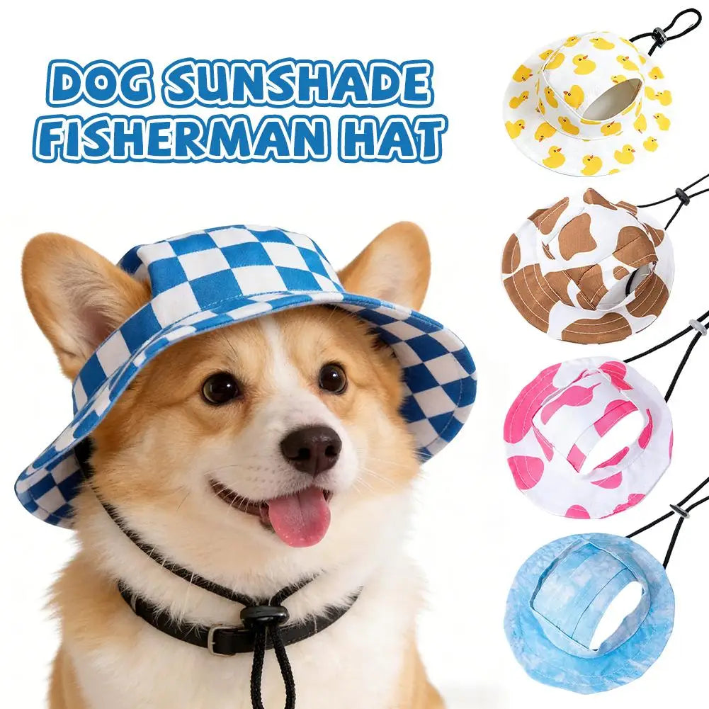Adjustable Print Dog Hat for Small & Medium Dogs | Pet Cap Dog Hat SWANS