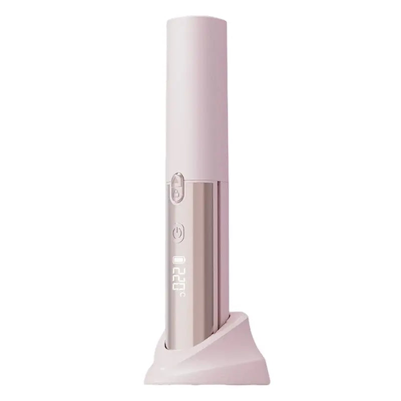 SWANS Wireless Mini Hair Straightener & Curler | USB Rechargeable Hair Straightener Curler SWANS Pink USB Type-C