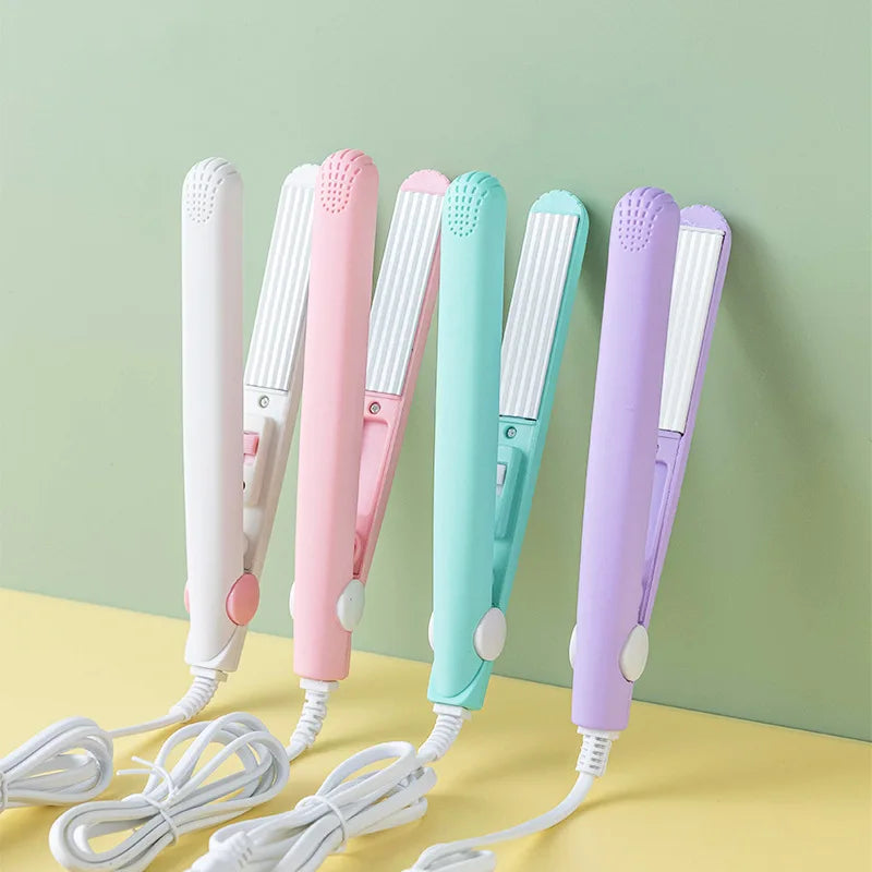 YIBER Mini Ceramic Hair Curler & Crimper – Portable Styling Iron Hair Curler Iron SWANS