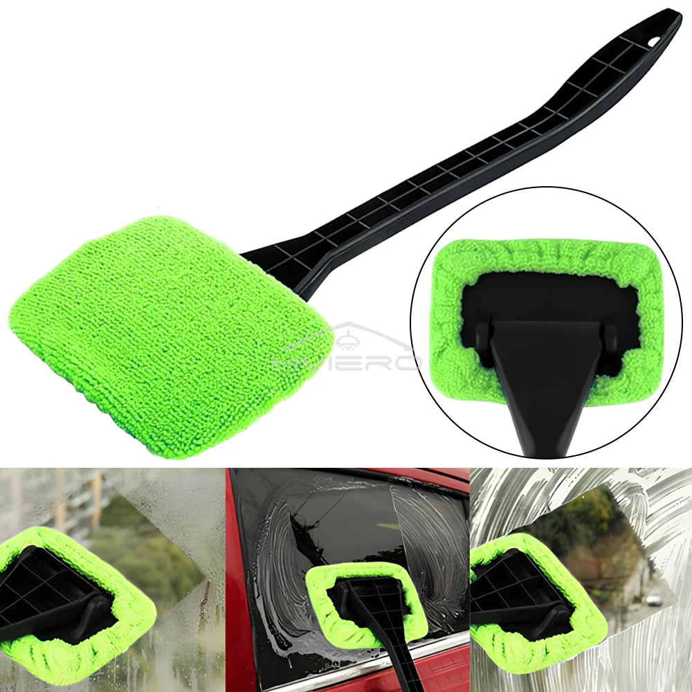 HVIERO Microfiber Car Window Cleaner Brush Long Handle Car Cleaning Brush SWANS