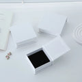 Magnetic Flip Jewelry Box for Rings, Earrings & Necklaces Jewelry Gift Box SWANS White8x8x3.2