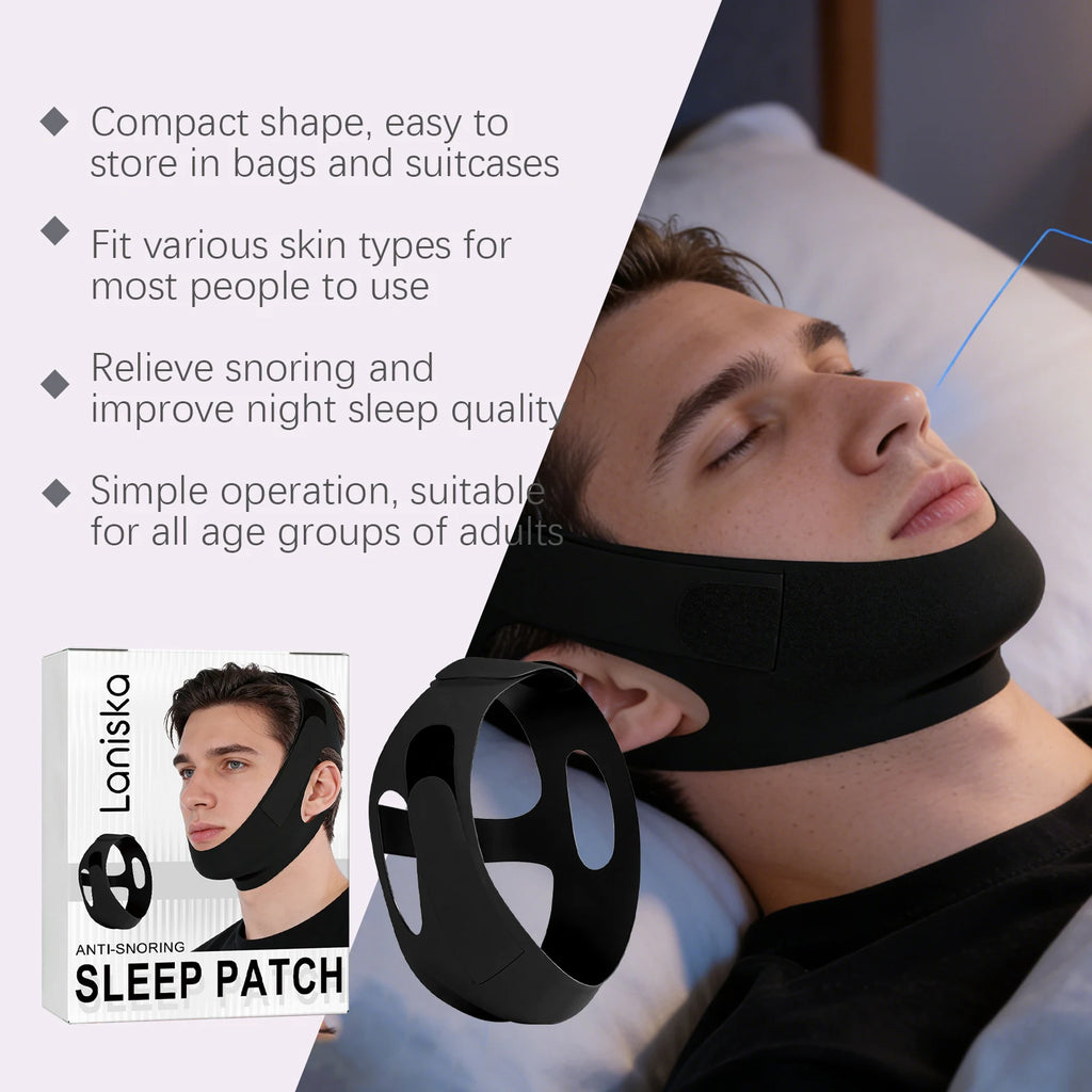Anti-Snoring Chin Strap – Adjustable Breathable Jaw Support Anti-Snoring Chin Strap SWANS