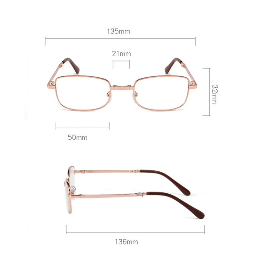 KLASSNUM Folding Blue Light Reading Glasses with Case Reading Glasses SWANS