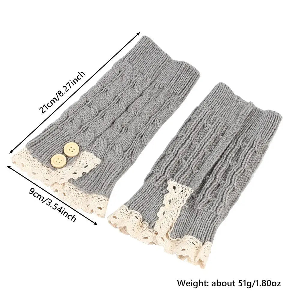 Women's Lolita Ruffle Leg Warmers – Harajuku Knit Boot Socks Knit Leg Warmers SWANS
