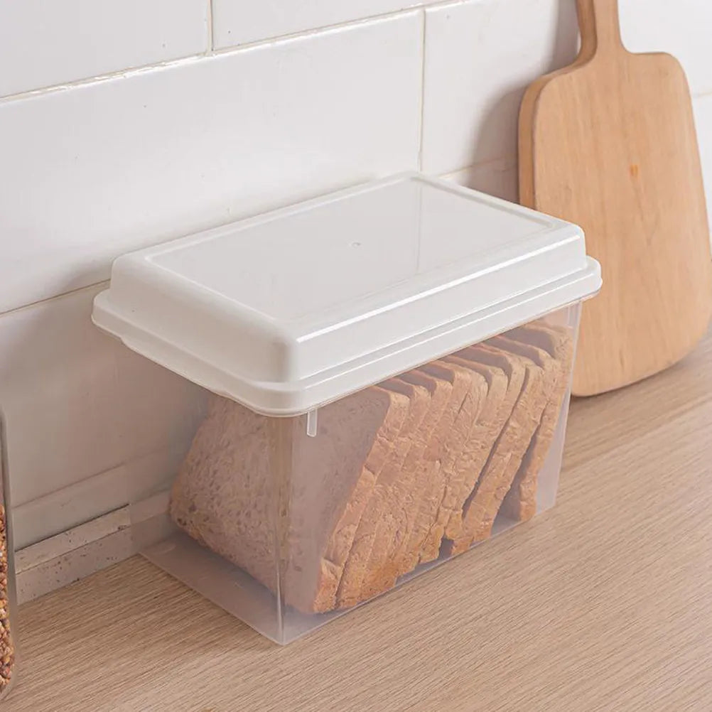 2-Pack Transparent Airtight Bread Storage Containers – PP Plastic Bread Storage Container SWANS