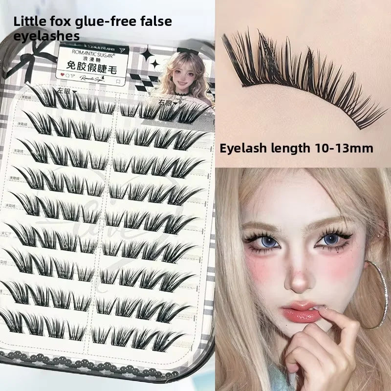 Self-Adhesive Anime False Eyelashes – Wispy Fox Eye No Glue False Eyelashes SWANS 2 C