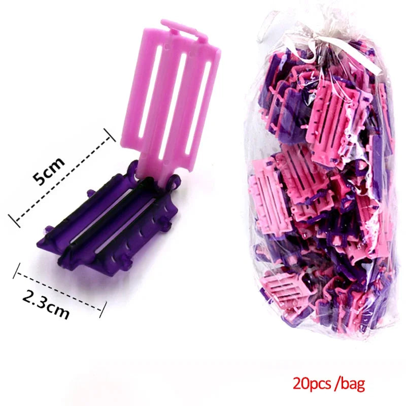 20-Pack Reusable Perm Hair Curl Rods – Wave & Volume Clamps Hair Curl Rods SWANS 20 pcs