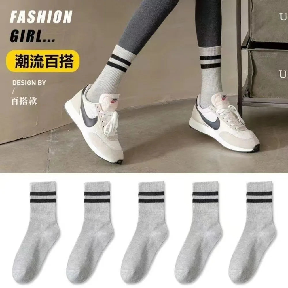Men's Breathable Crew Socks Parallel Bars Design – 10-Pack Men's Crew Socks SWANS