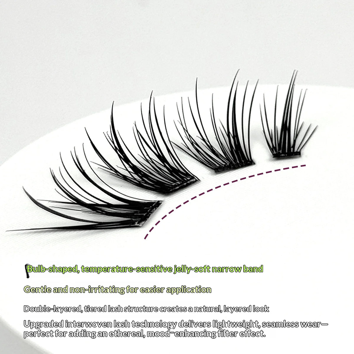 SWANS 6D Self-Adhesive Fox Lashes – Fluffy Wispy False Eyelashes False Eyelashes SWANS