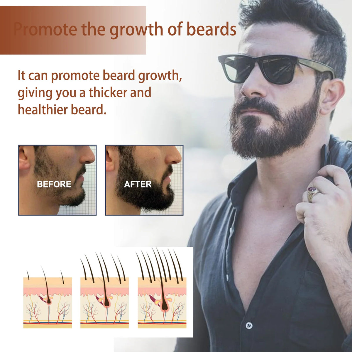 East Moon Beard Growth Oil – Grapeseed & Ginger Root 30ml Beard Growth Oil SWANS