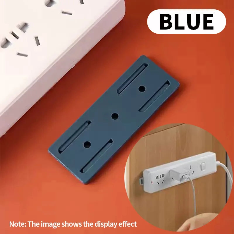 Self-Adhesive Power Strip Wall Mount Holder – No Drill Power Strip Wall Holder SWANS Blue