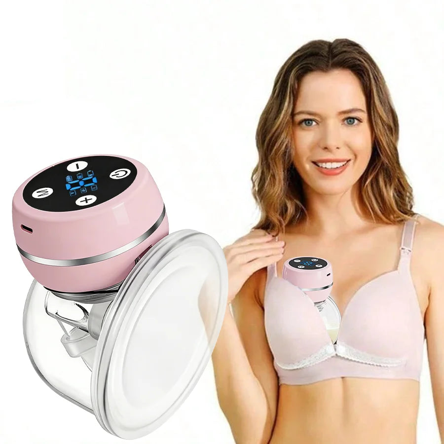 Wearable Hands-Free Electric Breast Pump – 3 Modes, BPA Free Electric Breast Pump SWANS breast pump Pink