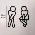 Funny Acrylic Restroom Signs Men & Women – 2-Pack Door Decor Restroom Door Signs SWANS Black