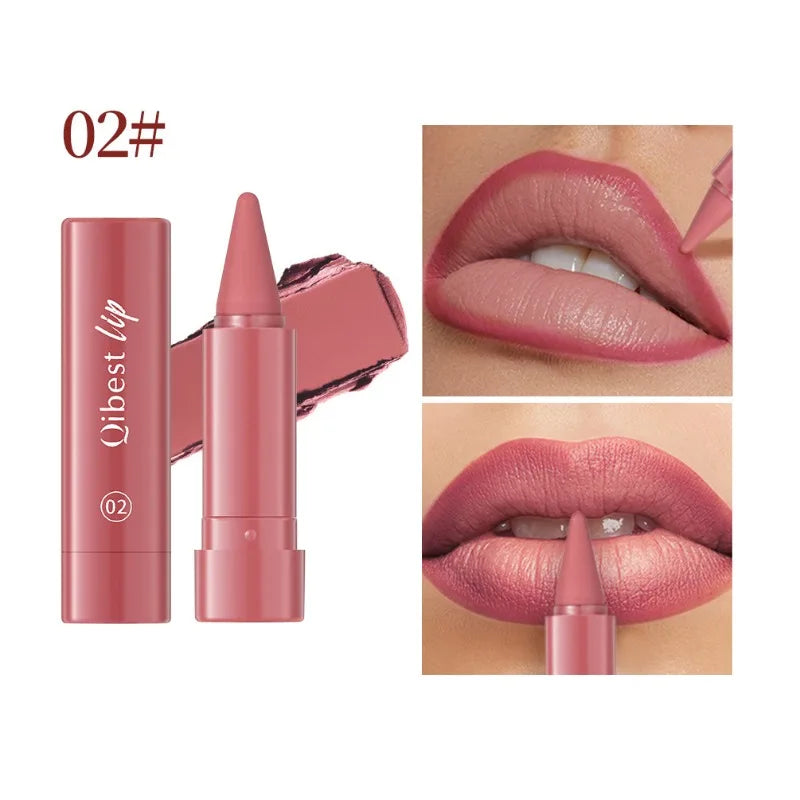 Tapered Matte Velvet Lip Liner Pencil – 6 Colors Long-Lasting Lip Liner Pencil SWANS 02