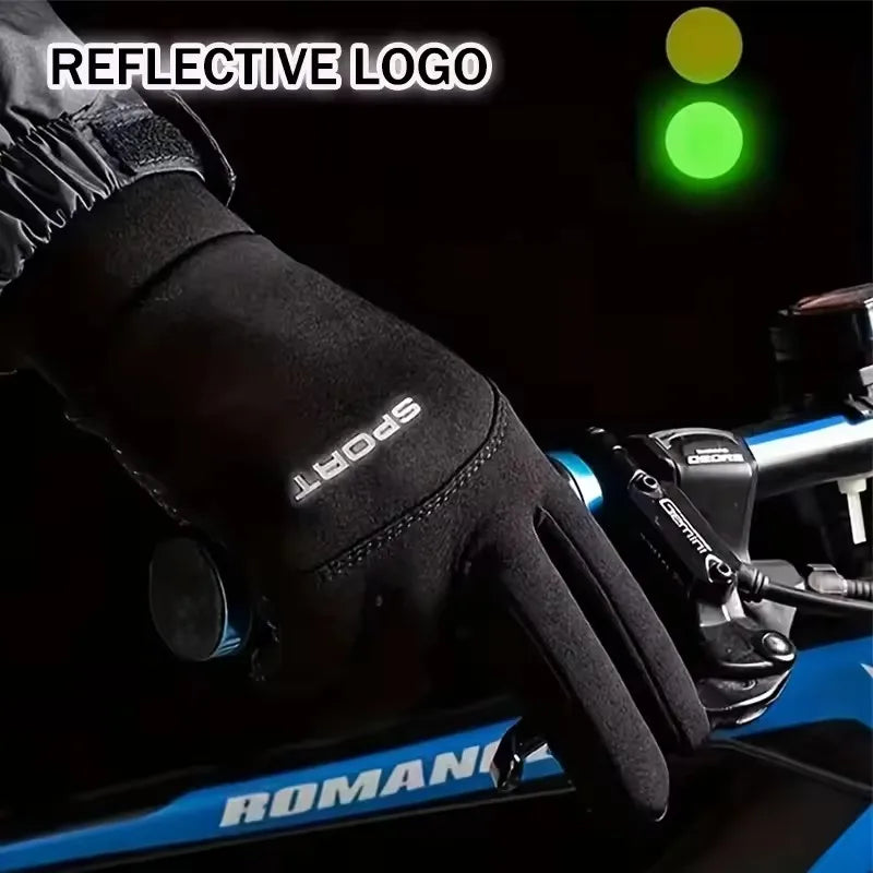 Winter Touchscreen Fleece Gloves – Windproof Cycling & Skiing Winter Sports Gloves SWANS