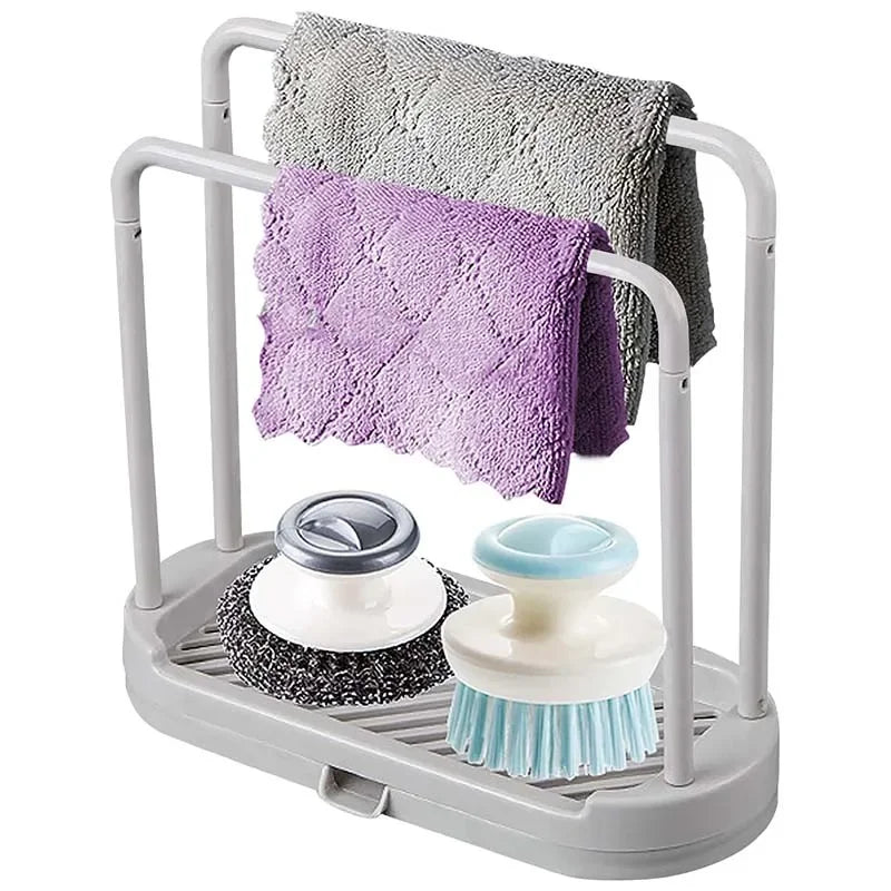 SWANS Kitchen Sink Drain Stand – Sponge & Rag Organizer Sink Drain Organizer SWANS