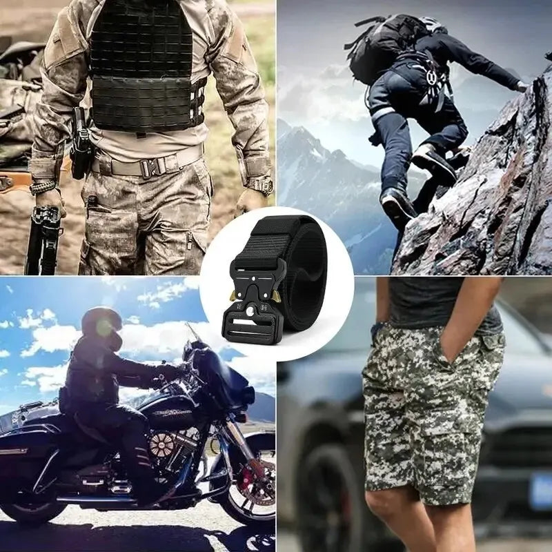 Unisex Tactical Polyester Belt – Outdoor Sports & Casual Tactical Outdoor Belt SWANS