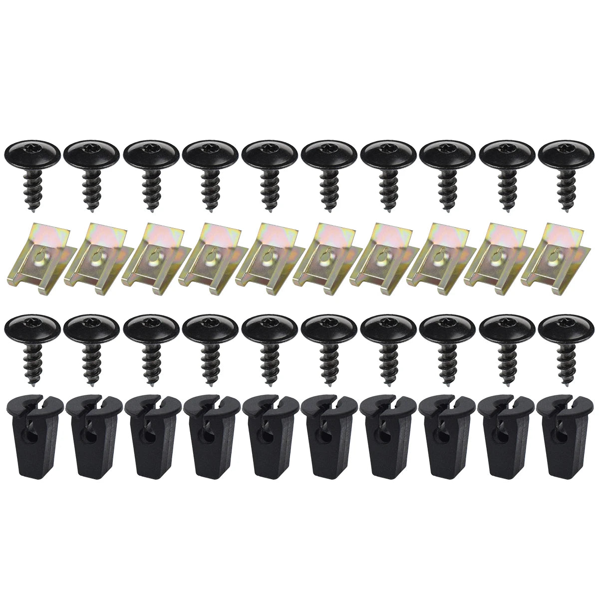 KKJOY Engine Undertray Clips & Screws N90974701 for VW Audi Undertray Fastener Kit SWANS AB 40pcs(Recommend)