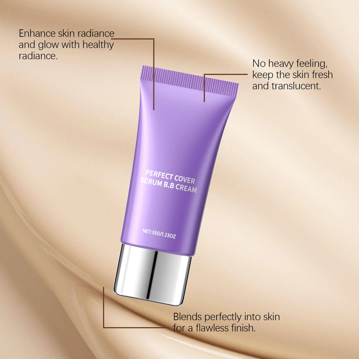 Natural BB Cream Concealer – Moisturizing Full Coverage Foundation BB Cream Foundation SWANS