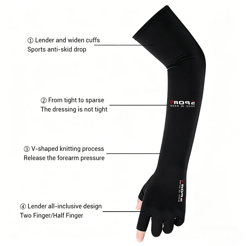 Ice Silk UV Protection Arm Sleeves – Cooling Sport Cover UV Sport Arm Sleeves SWANS