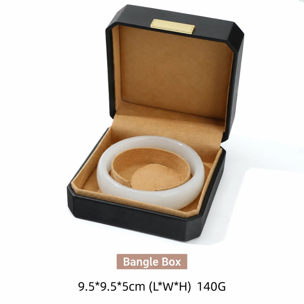 Elegant Octagonal Jewelry Box – PU Leather Gift Box Jewelry Gift Box SWANS Black-3