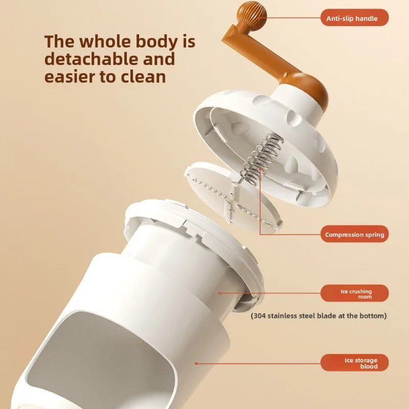 SWANS Hand Crank Ice Shaver – Manual Snow Cone Maker Manual Ice Shaver SWANS