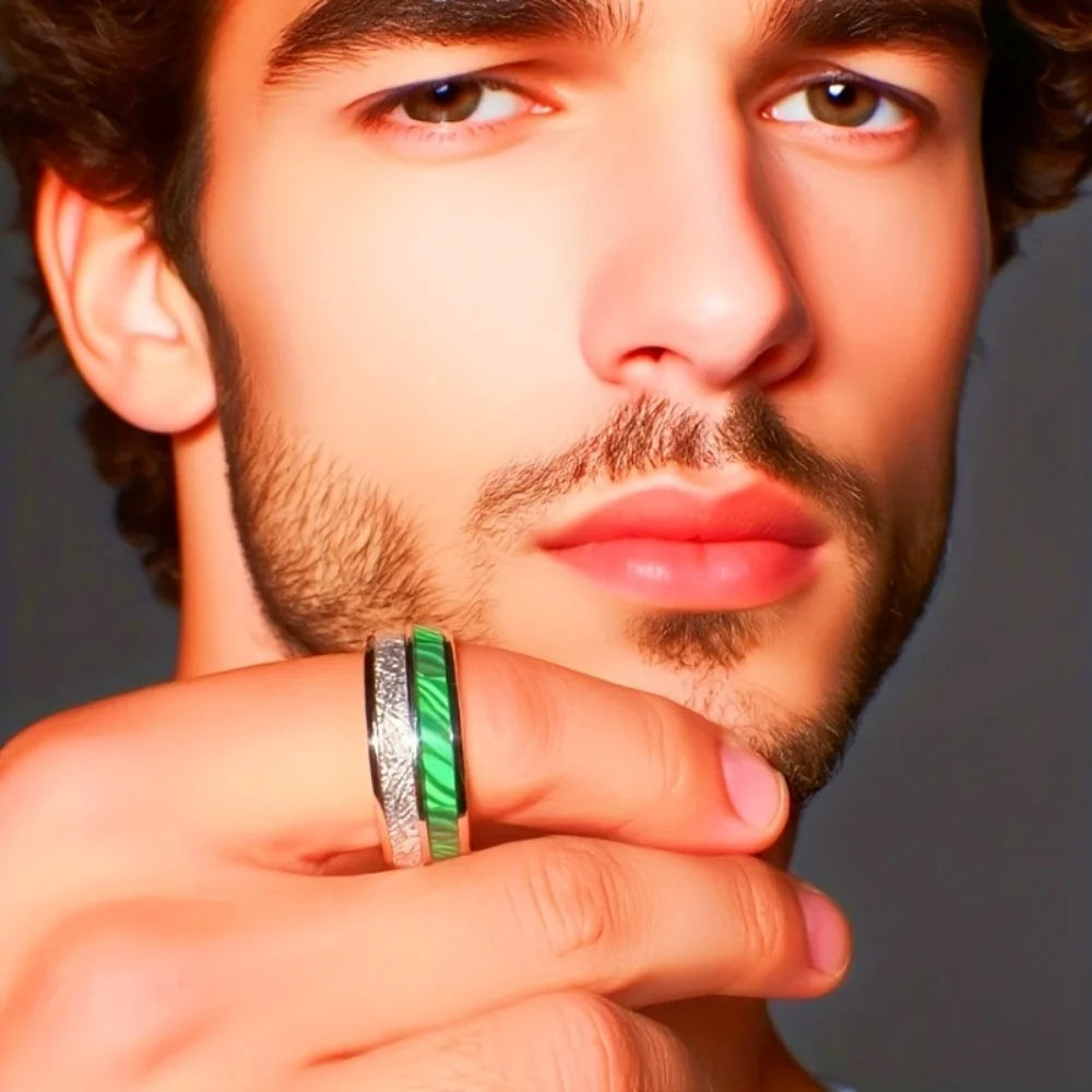 Unisex Stainless Steel Ring – Couples Fashion Band Sizes 7–13 Fashion Ring SWANS