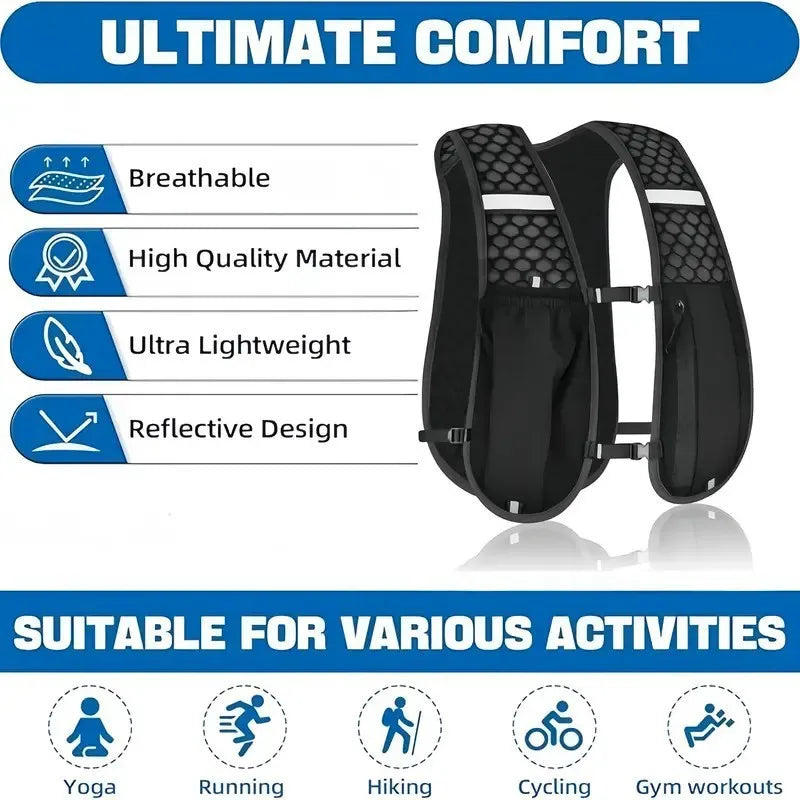 Lightweight Hydration Vest Pack for Running, Hiking & Cycling Hydration Vest Pack SWANS