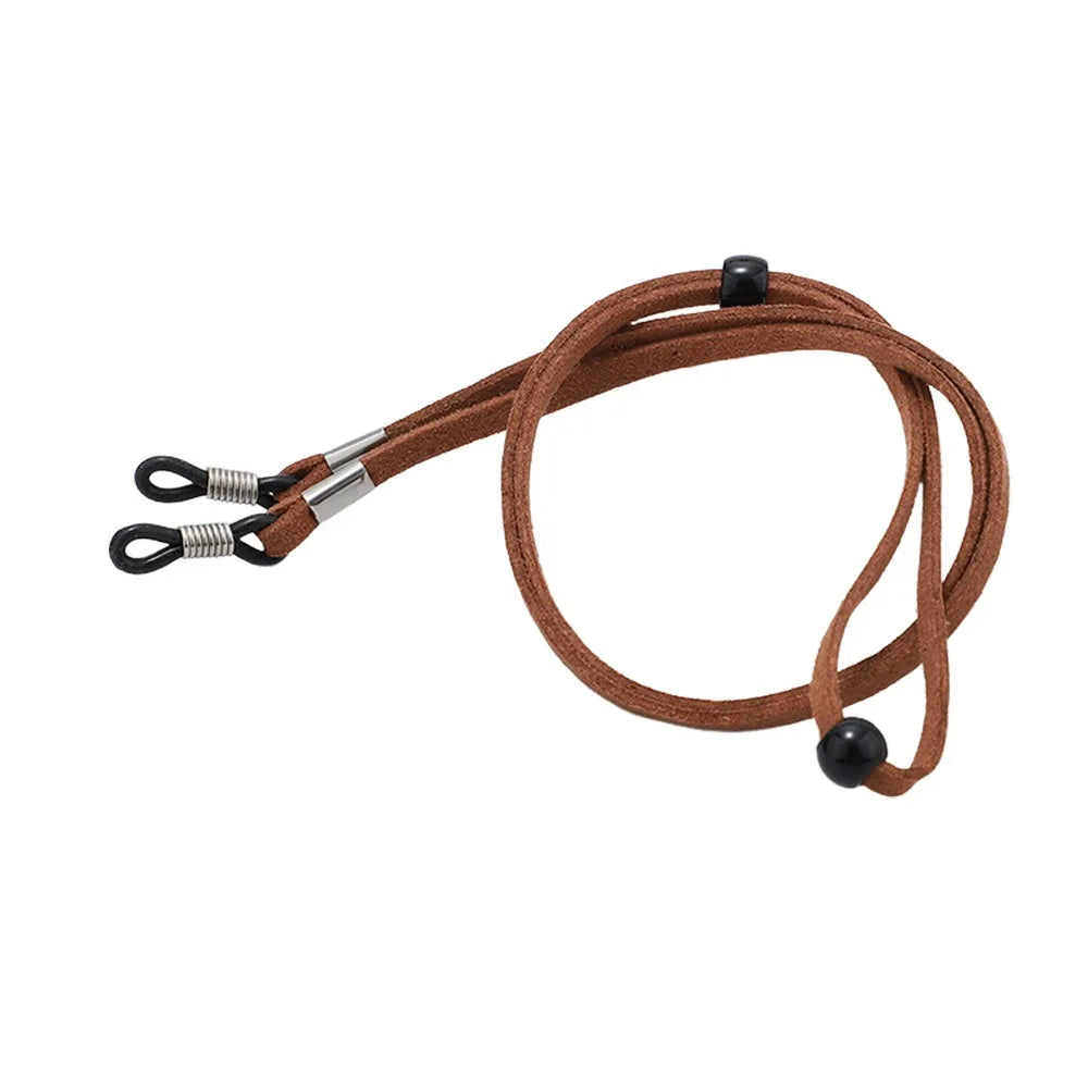 Suede Eyeglasses Retainer Strap – Elastic Holder Cord 71cm Eyewear Retainer Strap SWANS Brown
