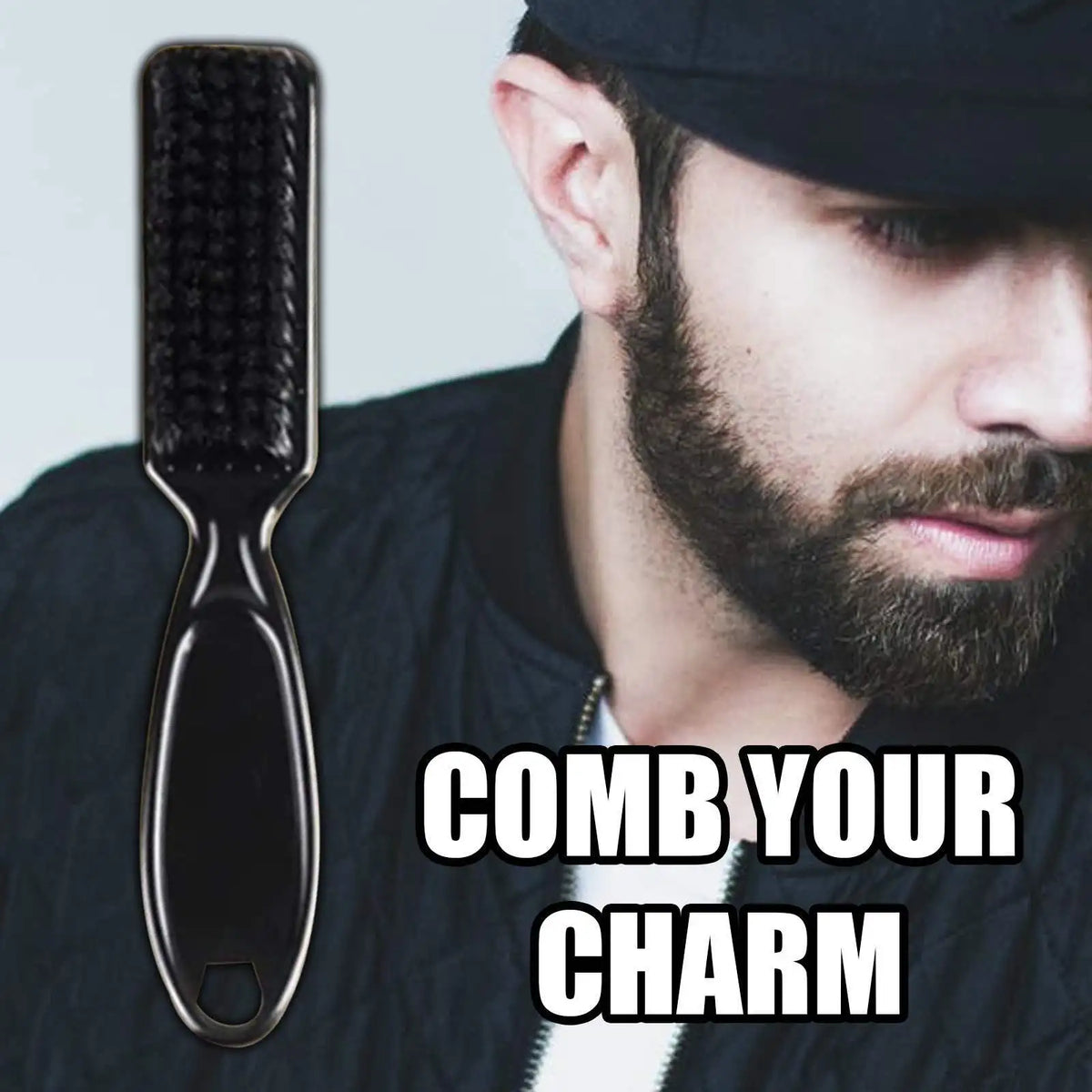 SWANS Boar Bristle Beard Brush – Anti-Static Men's Grooming Beard Grooming Brush SWANS
